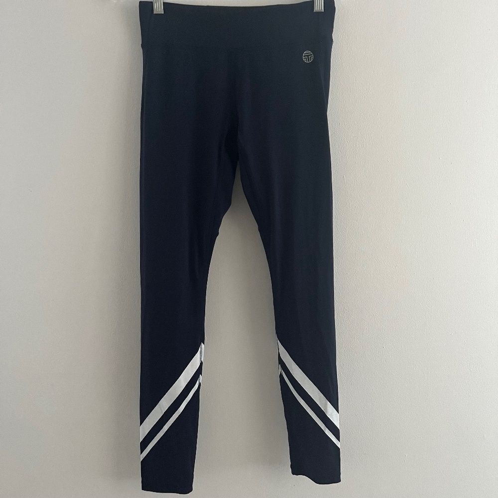 Tory Burch  sport women pants high waist long Medium logo  navy blue